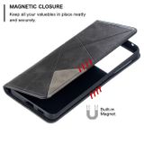 Peňaženkové kožené puzdro Magnetic na Samsung Galaxy S21 Ultra 5G - Čierna