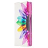 Peňaženkové kožené DRAWING puzdro na Samsung Galaxy S21 Ultra 5G - Sun Flower