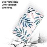 Peňaženkové kožené puzdro DRAWING na Samsung Galaxy S21 Ultra 5G - Pink Green Needles