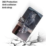 Peňaženkové kožené DRAWING puzdro na Samsung Galaxy S21 Plus 5G - Cat Becomes Tiger