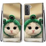 Peňaženkové kožené DRAWING puzdro na Samsung Galaxy S21 Plus 5G - Frog Kitten