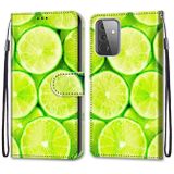 Peňaženkové kožené puzdro na Samsung Galaxy A72 5G - Green Lemon