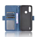 Peňaženkové kožené puzdro na Motorola Moto E7 Power - Modrá