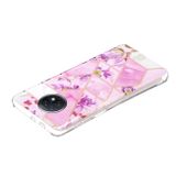 Gumený kryt PLATING na Xiaomi Redmi Note 9T - Purple Flowers Color Matching