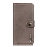 Peňaženkové kožené puzdro KHAZNEH Hovädzia koža na Xiaomi Redmi Note 10 5G - Khaki