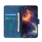 Peňaženkové kožené puzdro KHAZNEH na Samsung Galaxy S21 FE - Modrá