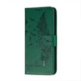 Peňaženkové kožené puzdro LITCHI na Samsung Galaxy A22 5G - Zelená
