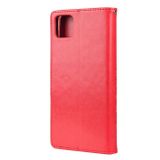 Peňaženkové kožené puzdro BUTTERFLY na Samsung Galaxy A22 5G - Červená