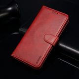 Peňaženkové kožené puzdro GUSSIM na Samsung Galaxy S21 FE - Červená