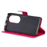 Peňaženkové 3D puzdro TREE &amp; CAT na Huawei P50 Pro - Ružovo červená