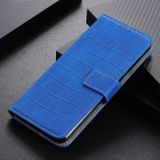Peňaženkové kožené puzdro Crocodile na Motorola Edge 20 - Modrá