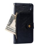 Peňaženkové kožené puzdro ZIPPER na Samsung Galaxy A22 5G - Čierna