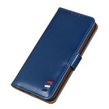 Peňaženkové kožené puzdro 3-Color Pearl na Motorola Edge 20 - Modrá