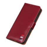 Peňaženkové kožené puzdro 3-Color Pearl na Motorola Edge 20 - Vínovo červená