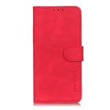 Peňaženkové kožené puzdro KHAZNEH Retro na Motorola Edge 20 Pro – Červená