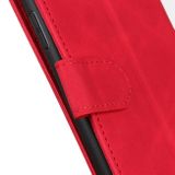Peňaženkové kožené puzdro KHAZNEH Retro na Motorola Edge 20 Pro – Červená