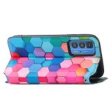Peňaženkové kožené puzdro Colorful na Motorola Edge 20 Pro - Colorful Cube