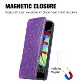 Peňaženkové kožené puzdro Blooming Mandala na Motorola Edge 20 - Fialová