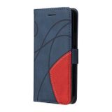 Peňaženkové kožené puzdro DUAL-COLOR na Xiaomi Mi 11T / 11T Pro – Modrá