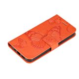Peňaženkové kožené puzdro PRINTING na Xiaomi Mi 11T / 11T Pro – Oranžová