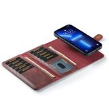 Multifunkčné peňaženkové puzdro DG.MING na iPhone 13 - Červená