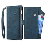 Peňaženkové kožené puzdro RETRO na Samsung Galaxy S22 Plus 5G - Modrá