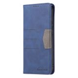 Peňaženkové kožené puzdro MAGNETIC na Samsung Galaxy S22 Plus 5G - Modrá