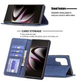 Peňaženkové kožené puzdro MAGNETIC na Samsung Galaxy S22 Ultra 5G - Modrá