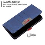 Peňaženkové kožené puzdro MAGNETIC na Samsung Galaxy S22 Ultra 5G - Modrá