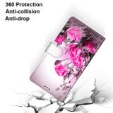 Peňaženkové kožené puzdro DRAWING na Samsung Galaxy S22 5G - Wild Rose