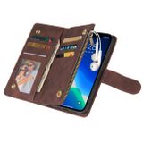 Multifunkčné peňaženkové puzdro na iPhone 13 Pro Max - Coffee