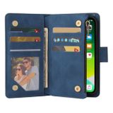 Multifunkčné peňaženkové puzdro na iPhone 13 Pro Max - Modrá