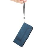 Peňaženkové kožené puzdro Cubic na Motorola Edge 20 - Modrá