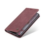 Peňaženkové kožené puzdro CaseMe na Samsung Galaxy S22 5G - Wine Red
