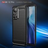 Gumený kryt Brushed Carbon na Xiaomi 12 Pro - Modrá