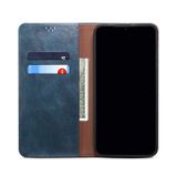 Peňaženkové kožené puzdro Crazy Horse na Xiaomi 12 Pro - Námornícka modrá