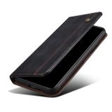Peňaženkové kožené puzdro Crazy Horse na Xiaomi 12 Pro - Čierna