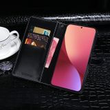 Peňaženkové kožené puzdro Idewei na Xiaomi 12 Pro - Tmavo modrá