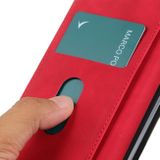 Peňaženkové kožené puzdro KHAZNEH Retro na Xiaomi 12X – Červená