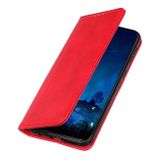 Peňaženkové kožené puzdro Crazy Horse Texture na Xiaomi 12 Pro - Červená
