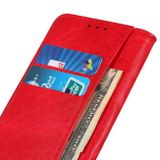 Peňaženkové kožené puzdro Crazy Horse Texture na Xiaomi 12 Pro - Červená