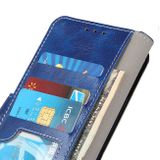 Peňaženkové kožené puzdro Crazy Horse Retro na Xiaomi 12 Pro - Modrá