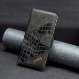 Peňaženkové kožené puzdro CROCODILE na Samsung Galaxy A13 - Čierna