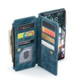 Multifunkčné peňaženkové puzdro CaseMe na Samsung Galaxy S22 Plus 5G - Modrá