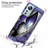 Gumený 3D kryt SHOCKPROOF na Xiaomi 12X - Veľký fialový motýľ