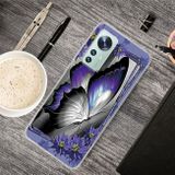 Gumený kryt na Xiaomi 12 Pro - Great Purple Butterfly