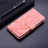 Peňaženkové kožené puzdro Tiger na Xiaomi 12 Pro - Ružová