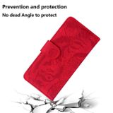 Peňaženkové kožené puzdro Tiger na Xiaomi 12 Pro - Červená