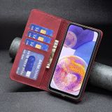 Peňaženkové kožené puzdro MAGNETIC na Samsung Galaxy A23 5G - Červená