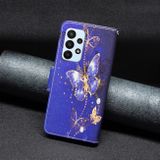 Peňaženkové 3D puzdro COLORED na Samsung Galaxy A23 5G - Fialový motýľ